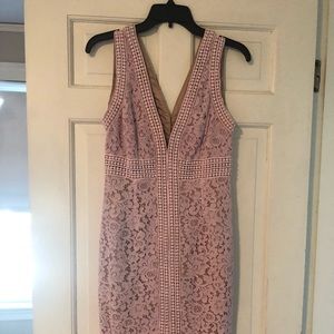 Bardot dusty pink lace dress.  Size XS.